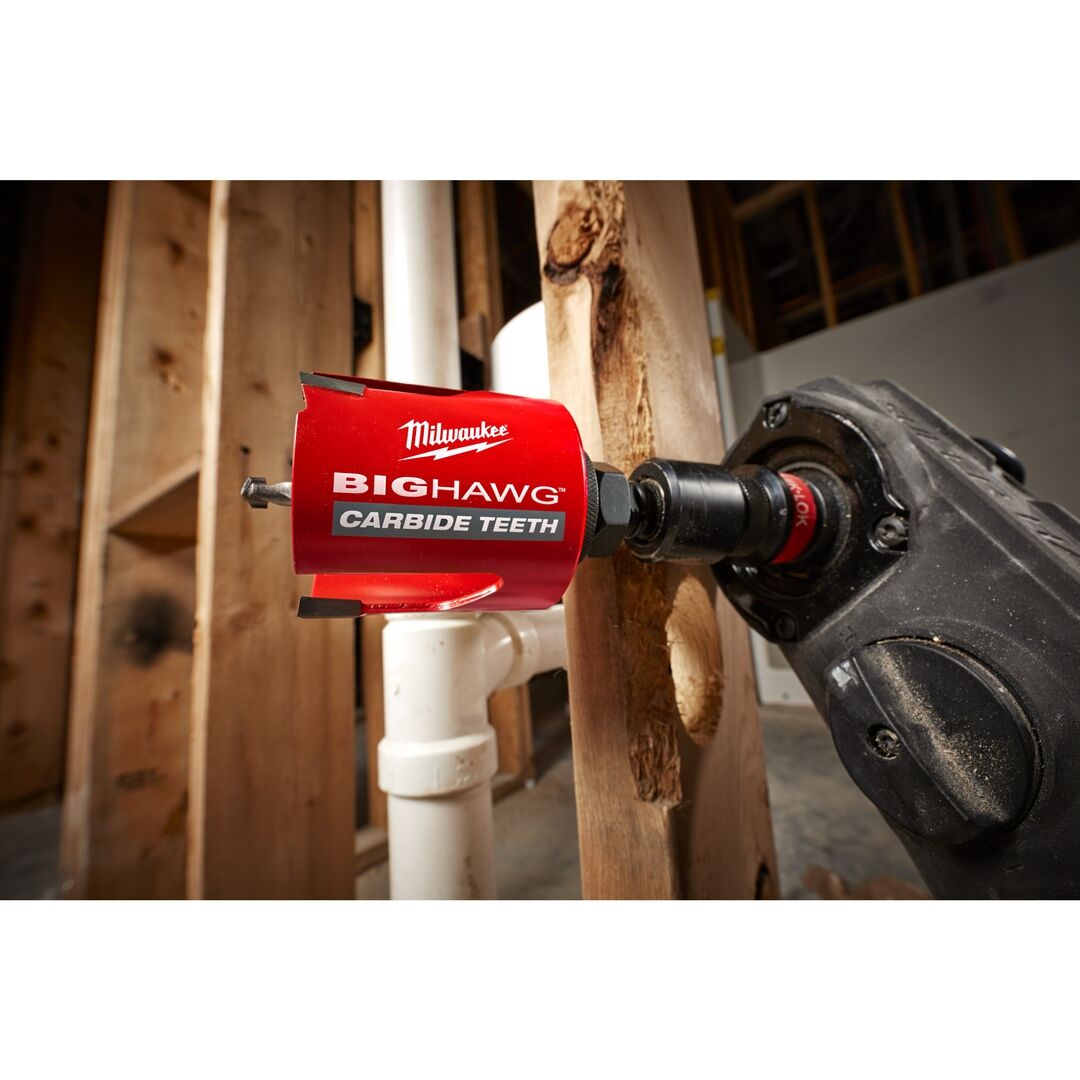 MILWAUKEE Lochsägen Set 19-57mm Adapter Leichtwelle Bohrer 14-teilig Bimetall