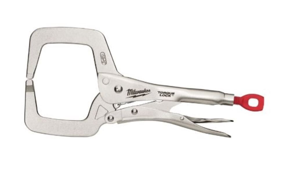 MILWAUKEE Schweißer-Gripzange schmale Greifbacken 280mm Spannweite 90mm TORQUE LOCK