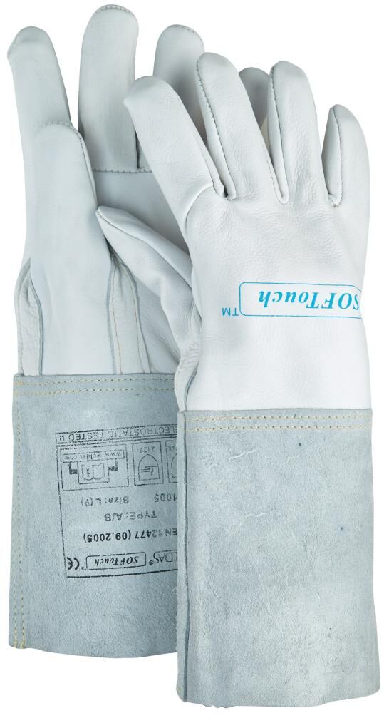 WELDAS Schweißerhandschuhe ARGON Gr. M Kalbsleder 10-1005