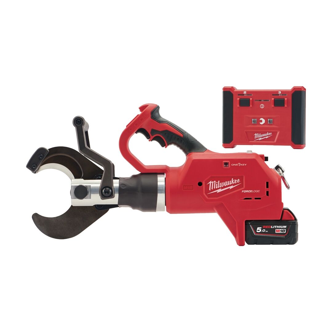 MILWAUKEE Akku-Kabelschneider M18HCC75R-502C 2x5Ah Ladegerät Koffer