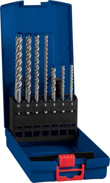 BOSCH SDS-plus Hammerbohrer Set 5/6/8x50 6/8/10/12x100mm 7-teilig