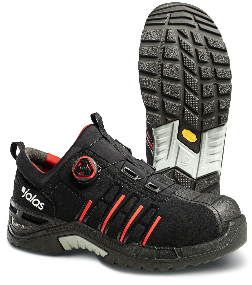 JALAS Sicherheitsschuhe EXALTER 9965 S3 Gr. 38 ESD schwarz/rot