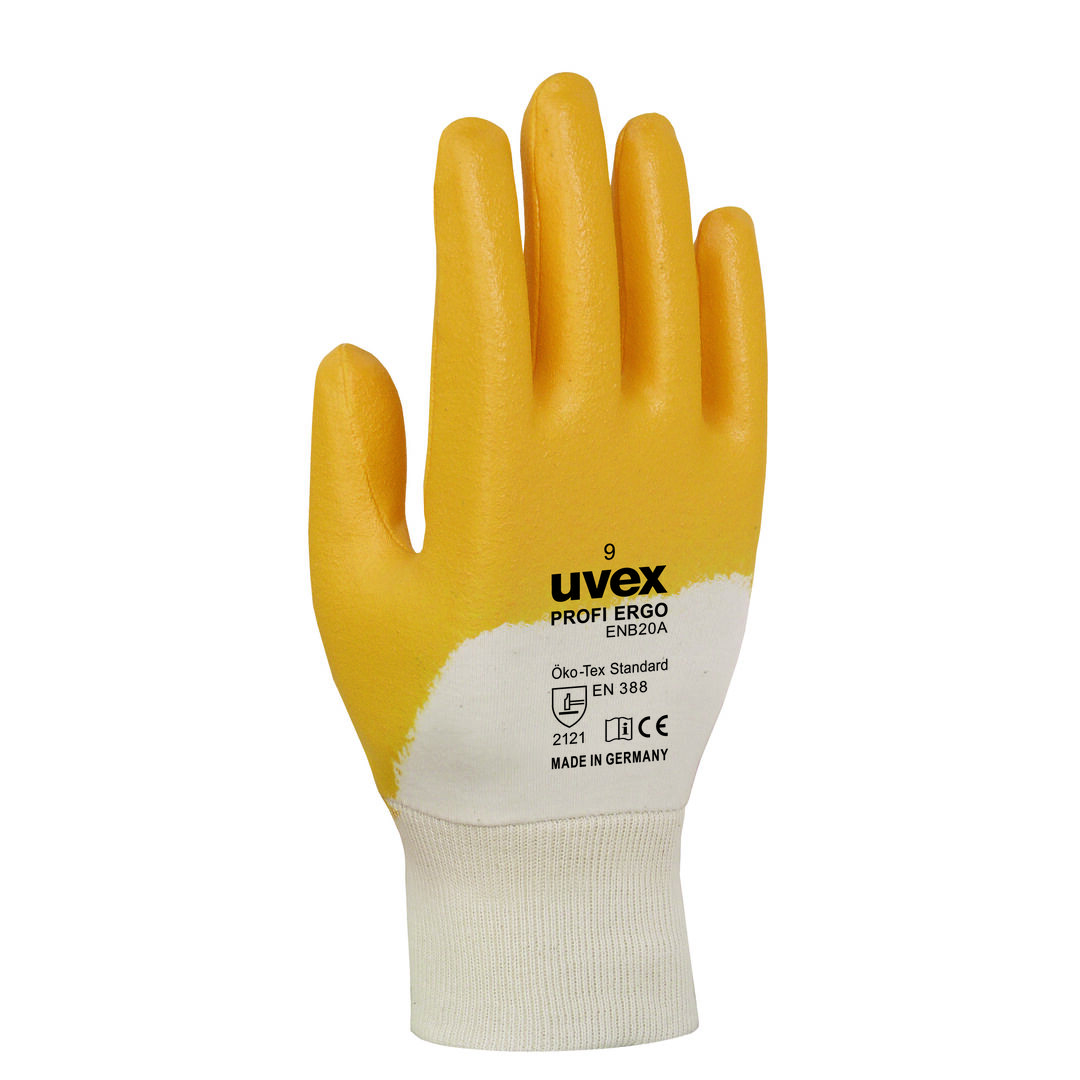 UVEX Montage-Handschuh profi ergo ENB20A Gr. 8 Nitril orange 6014.7