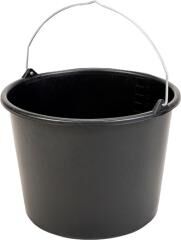 FORMAT Baueimer 12l schwarz Liter-Skala recycelbar verstärkter Boden Knopfbügel