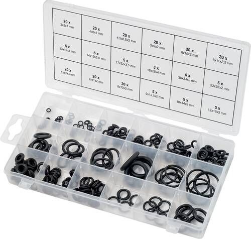 KS-TOOLS Sortiment O-Ringe Innen Durchmesser 3-22mm 225 teilig