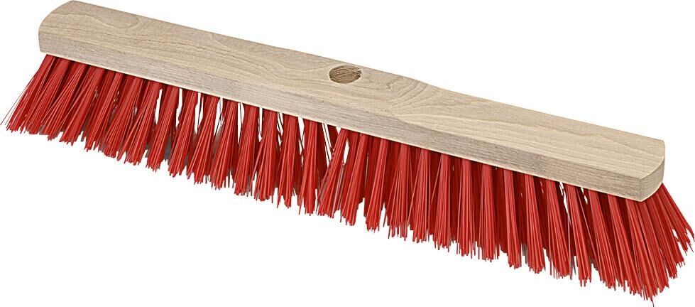 Hofbesen Kunststoff Rot 6-Reihig 40 cm
