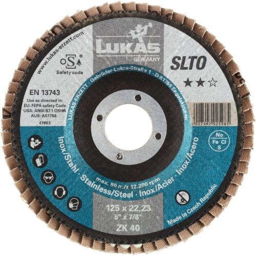 LUKAS Schleifmopteller SLTR 125mm K80 ZK schräg