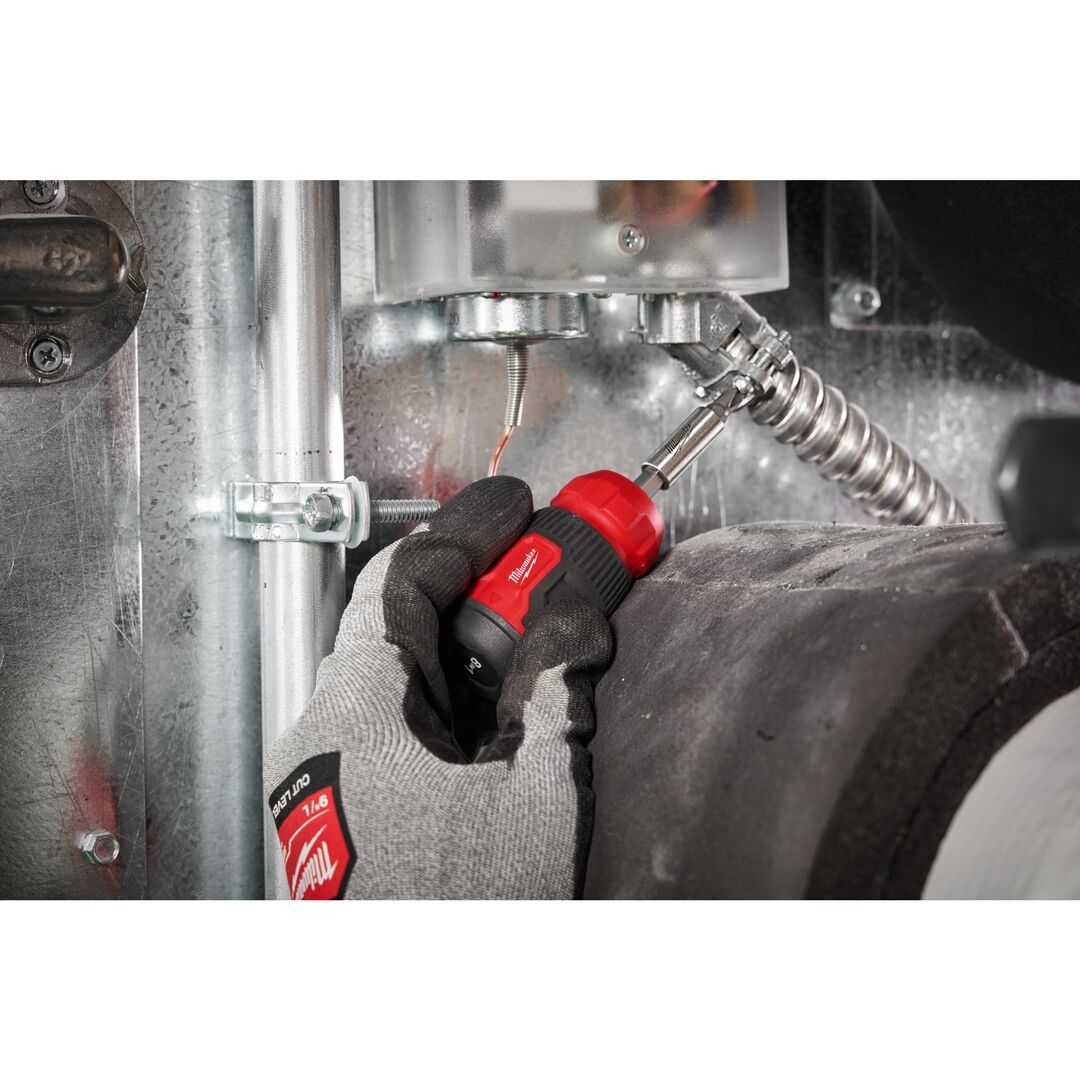 MILWAUKEE Multi-Bit Schraubendreher Stubby 8 in 1 inkl. 7 Bits PH/PZ/TX/SL