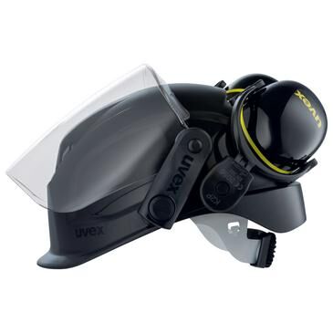 UVEX Helm-Kapselgehörschutz pheos K2P SNR30dB schwarz/gelb Bajonett 2600.214
