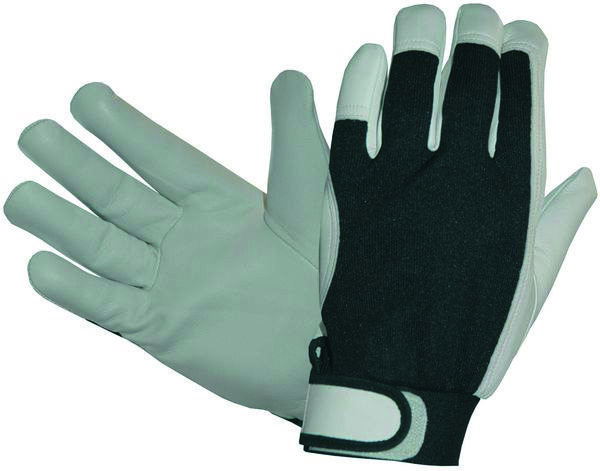 HASE Handschuhe Nappaleder Power Grip II Gr. 9 schwarzer Rücken Klettverschluss