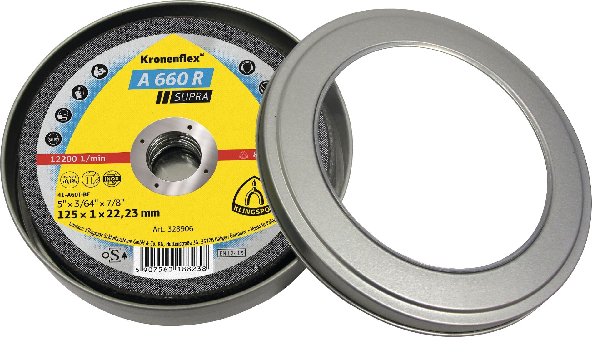KLINGSPOR Trennscheiben 115x1x22,23mm gerade A 660 R 10er Pack
