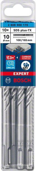 BOSCH Hammerbohrer EXPERT SDS-plus 7X 10x100x165mm VE 10
