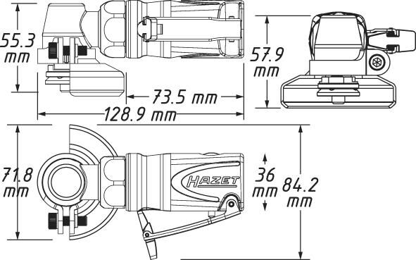 HAZET Mini Winkelschleifer 9033M-7