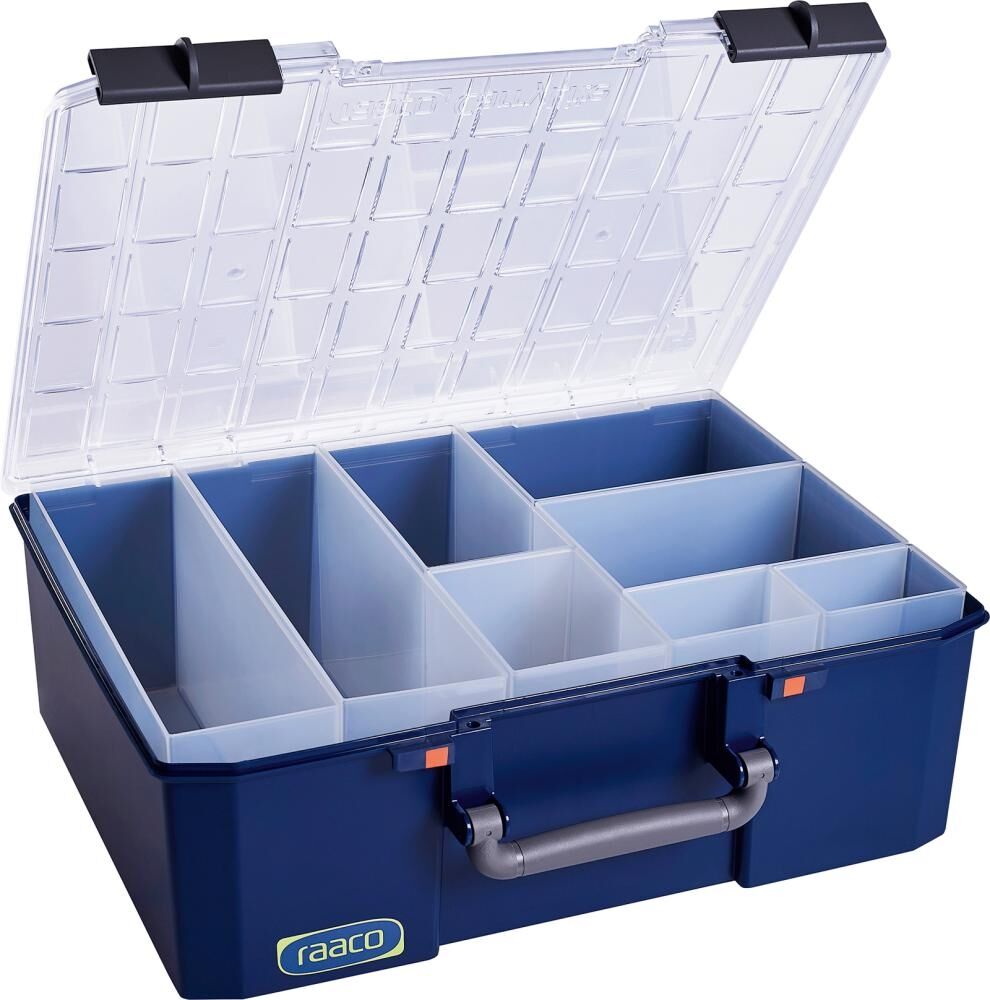 RAACO Sortimentskoffer CarryLite 150 5x10-8 blau mit 8 Facheinsätzen