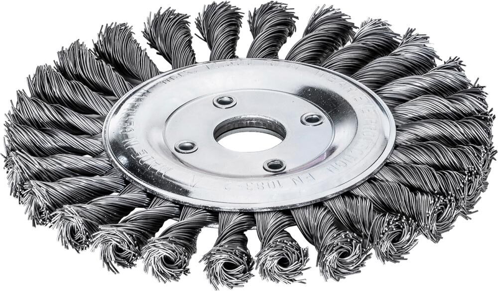LESSMANN Rundbürste Stahldraht 115x12mm gezopft 0,5mm