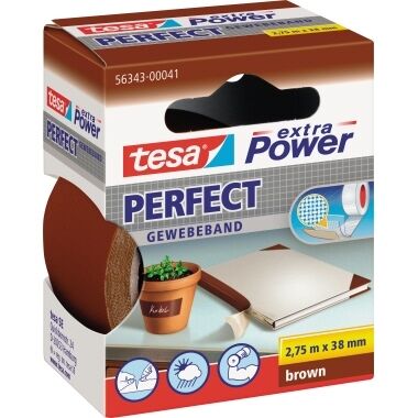 TESA Gewebeband 38mm 2,75m braun extra Power Perfect 56343-00041