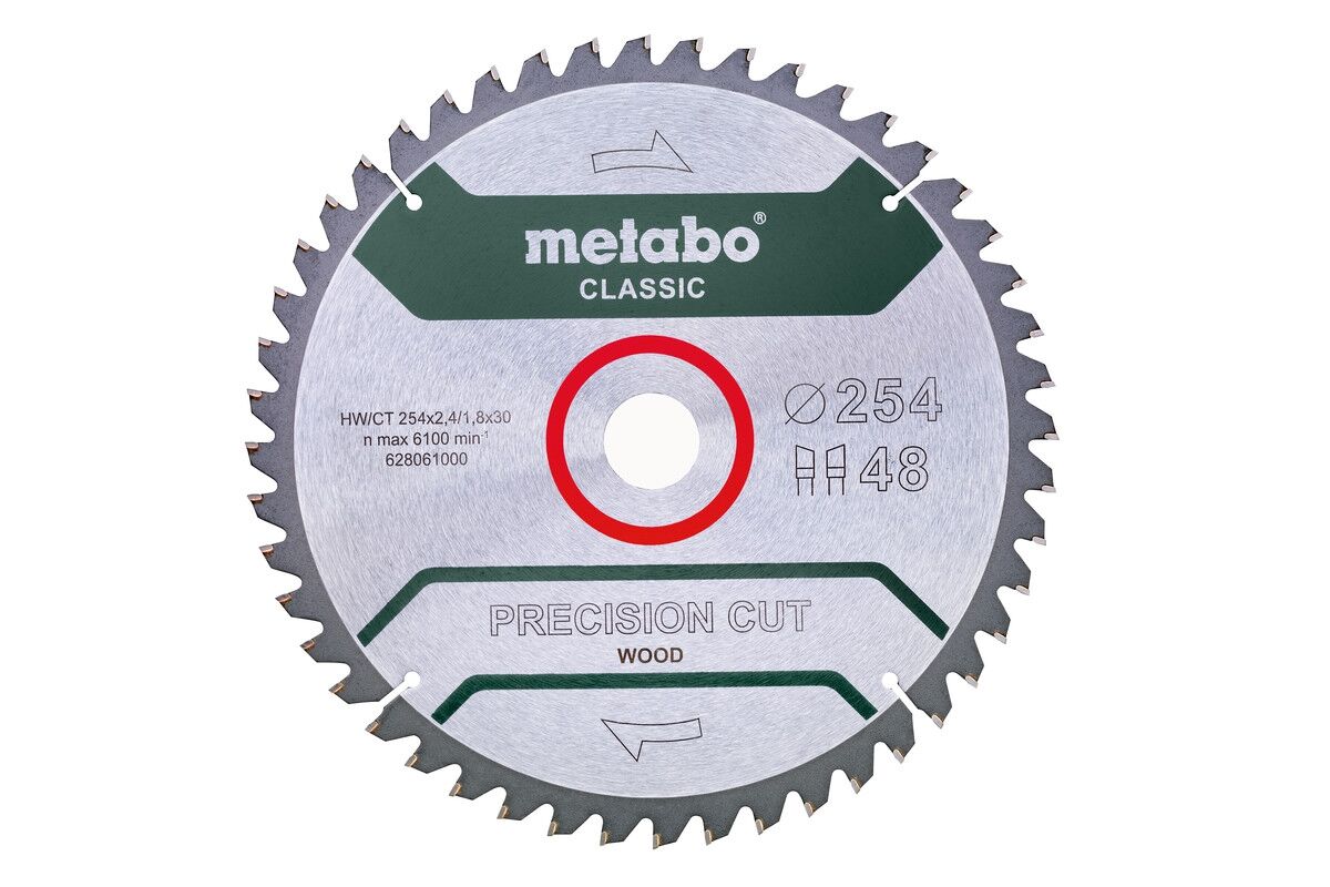 METABO Kreissägeblatt HW/CT 254x30 48 WZ 5°neg