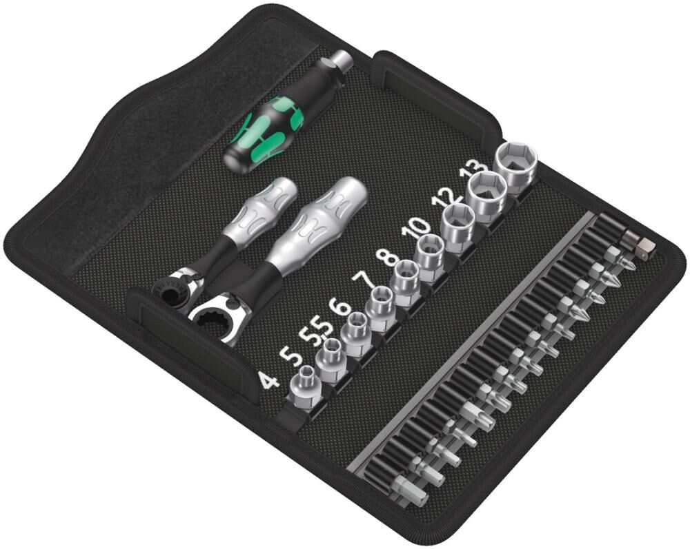 WERA Steckschlüssel Set Kraftform Kompakt 27-teilig Zyklop Mini 2