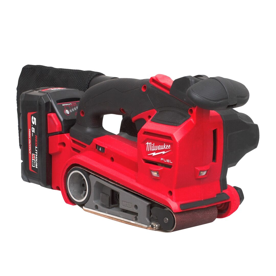 MILWAUKEE Akku-Bandschleifer M18FBTS75-502X 2x18V 5Ah Ladegerät