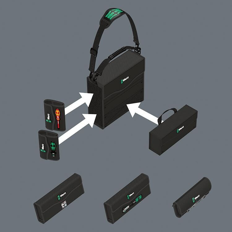 WERA Werkzeugtasche 2Go 7 395x100x100mm Nylon