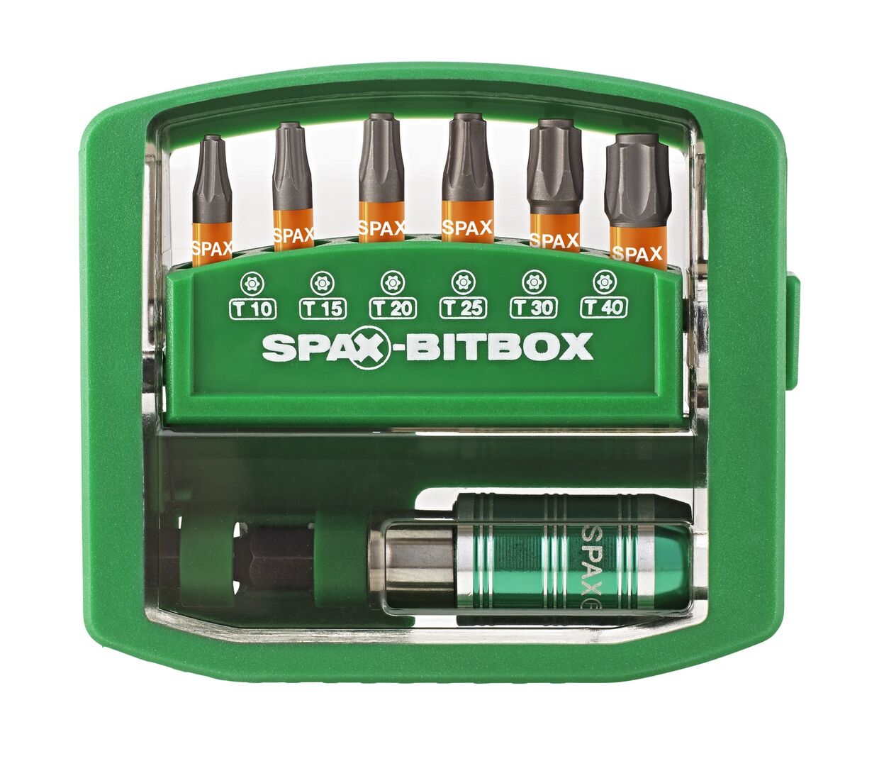 SPAX Bitbox Set T10-T40 25mm + 1 Schnellwechsel-Bithalter T-STAR+