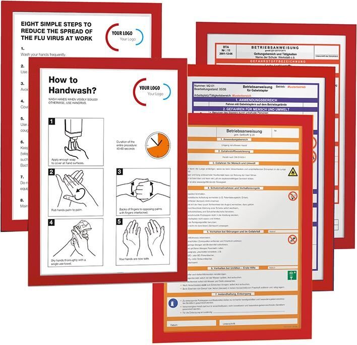 FOLIFORM Informationsrahmen A4 10St. rot