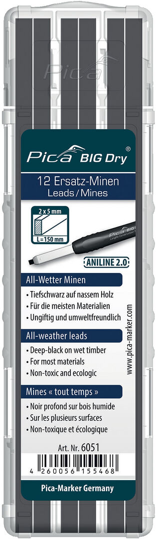 PICA Ersatzminenset ANILINE2.0 Minen Graphit