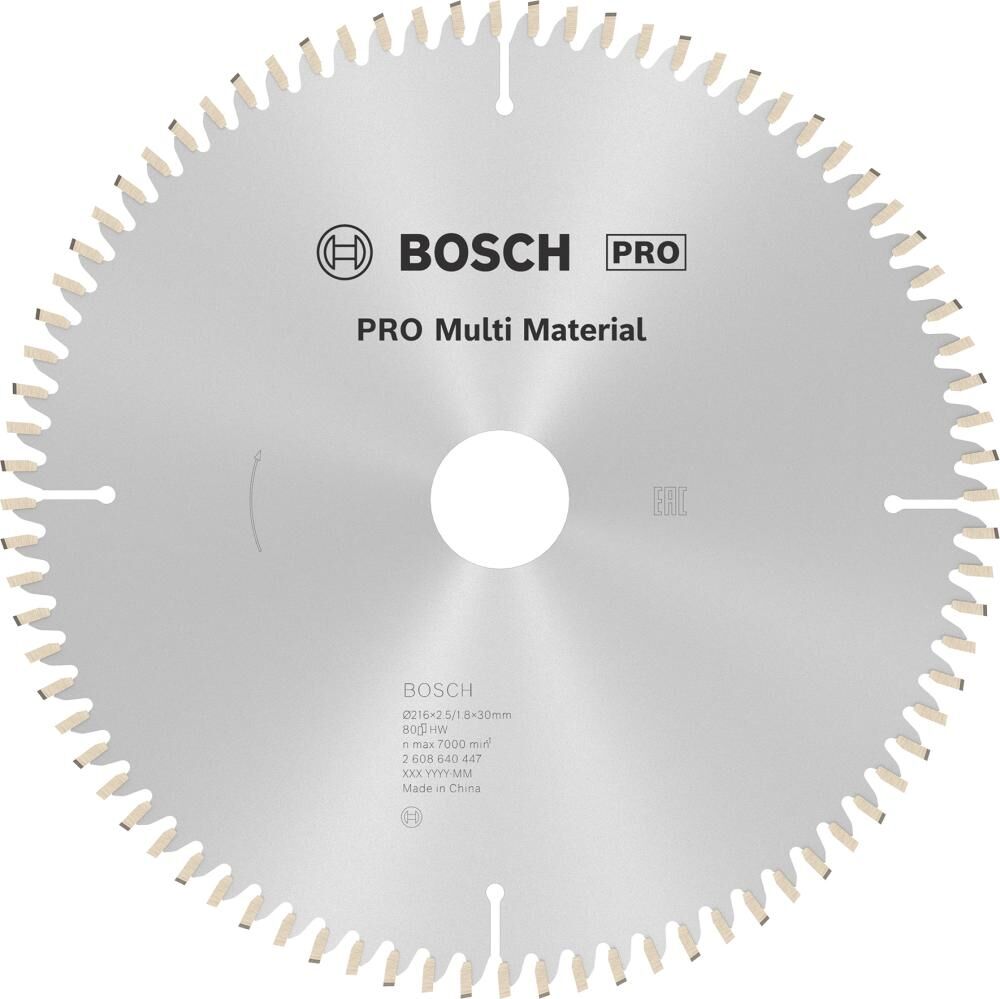 BOSCH Kreissägeblatt 5 Grad TKB 216X30 80TR-F K&G SB2,5