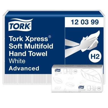 TORK Handtuchpapier Advanced Interfold weiß 2-lagig 21,2x34cm VE 2856 Blatt 120399