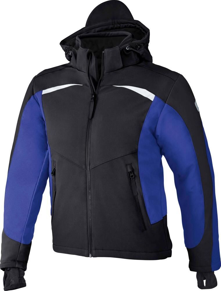 KÜBLER Winterjacke Softshell Gr. S schw./kbl.blau