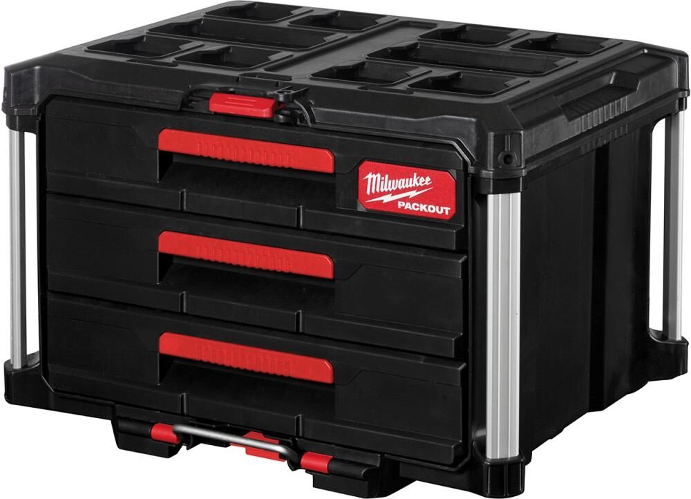 MILWAUKEE PACKOUT Koffer mit 3 Schubladen