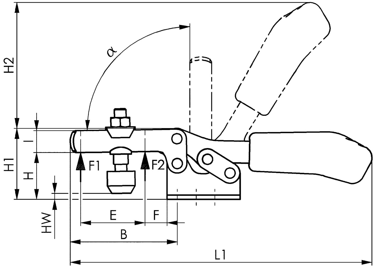 AMF Waagerecht-Spanner 6830 NI Gr. 0 rostfrei