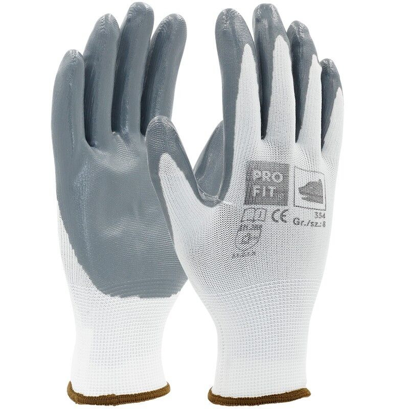 ASATEX Montagehandschuhe Ruhr Gr. 9 Nitril weiß/grau
