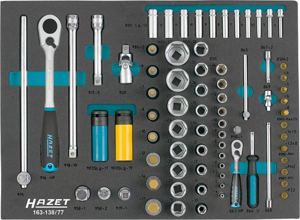 HAZET Werkzeugmodul 3/3 77-teilig 163-138/77