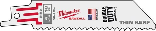 MILWAUKEE Säbelsägeblatt Metall 100x1,4mm VE 5