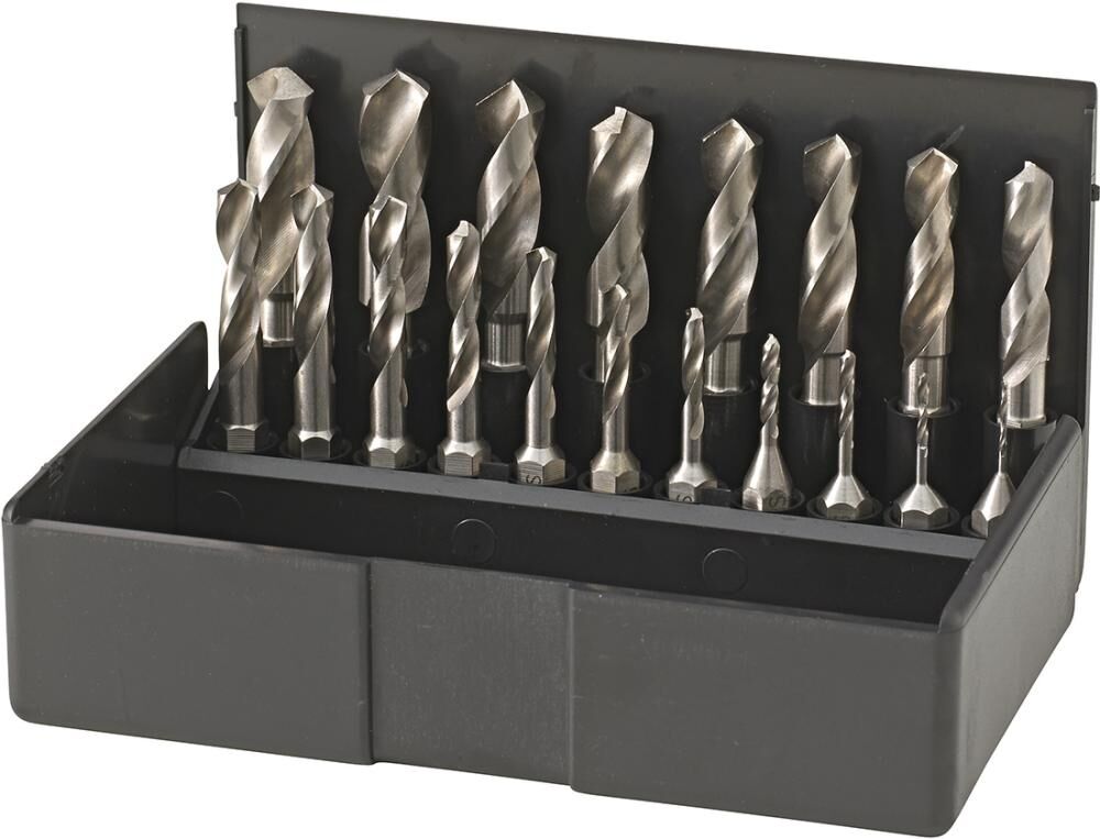 VÖLKEL Spiralbohrer Bit Set 19-teilig 1,0-10mm HSS