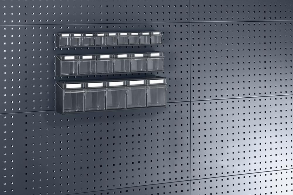 BOTT perfo Klarsichtmagazin 9 A grau 600x68x78mm