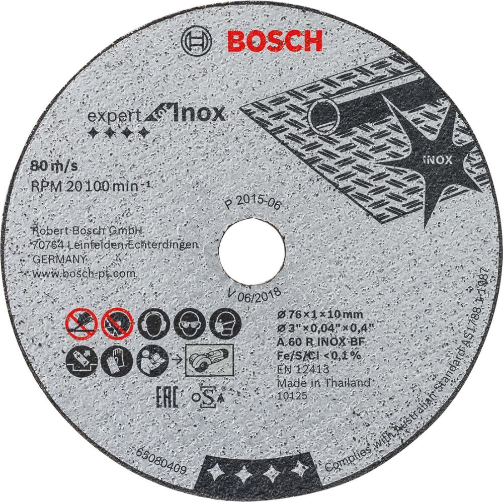 BOSCH Trennscheibe Expert for Inox 76mm TS 76X1X10mm EX 5 Stk/VE