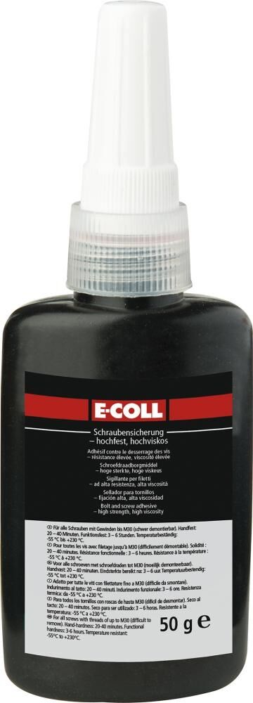E-COLL Schraubensicherung hochfest-hochviskos 50ml rot