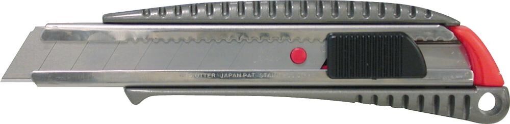 NT CUTTER Ganzmetall-Cuttermesser 18mm mit Drucktaste + 1 Abbrechklinge