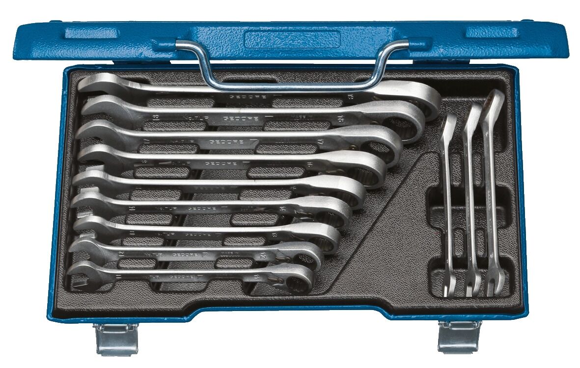 GEDORE Maulschlüsselsatz mit Ringratsche 12-teilig 7 UR-012 2297418