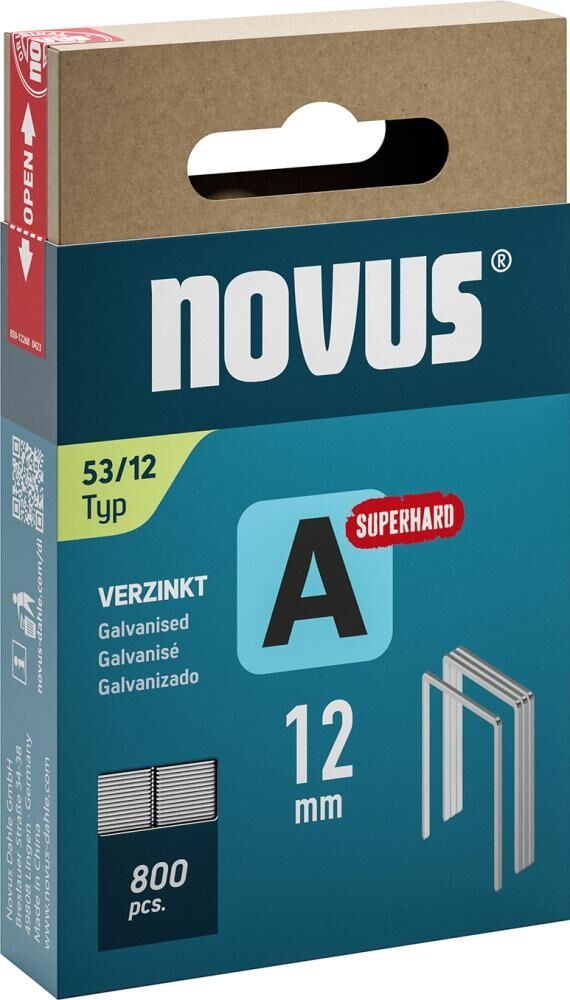 NOVUS Klammer Typ A Nr. 53/12 ST 800 Stück