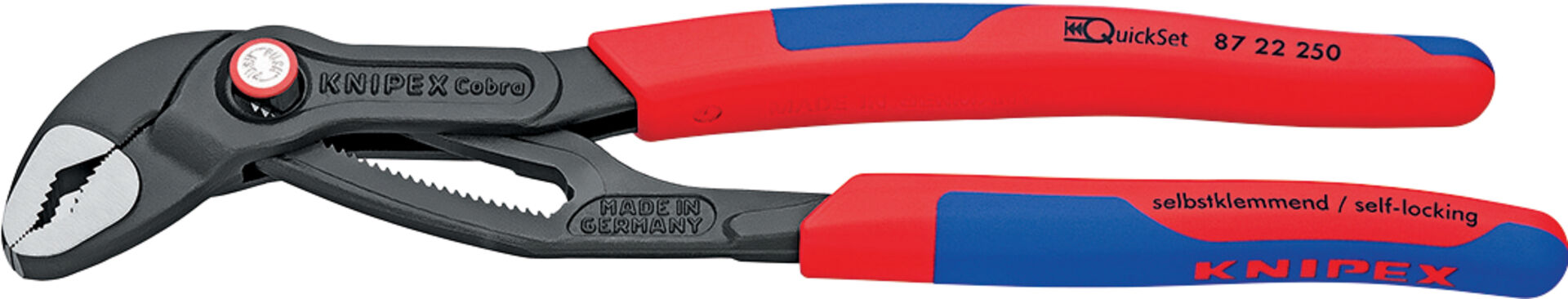 KNIPEX 87 22 250 Cobra QuickSet Hightech-Wasserpumpenzange 250mm