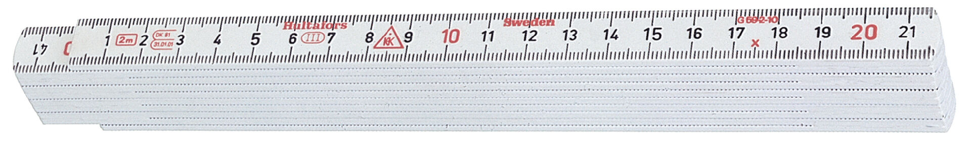 HULTAFORS Gliedermassstab Kunststoff 2m weiss