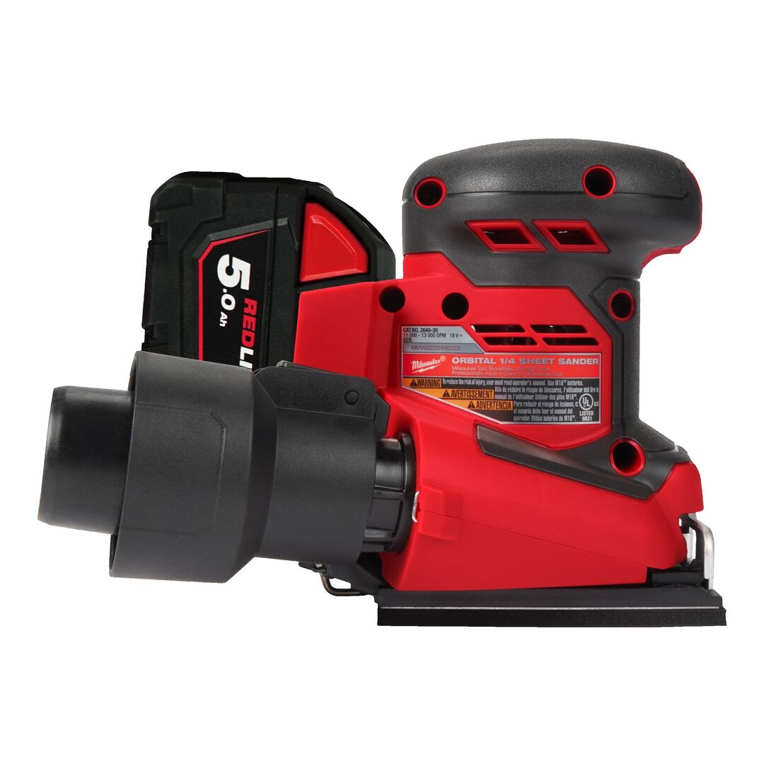 MILWAUKEE Akku-Exzenterschleifer M18BQSS-502B 2x5Ah Ladegerät