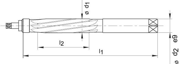BECK Handreibahle 13,0mm DIN859 HSS