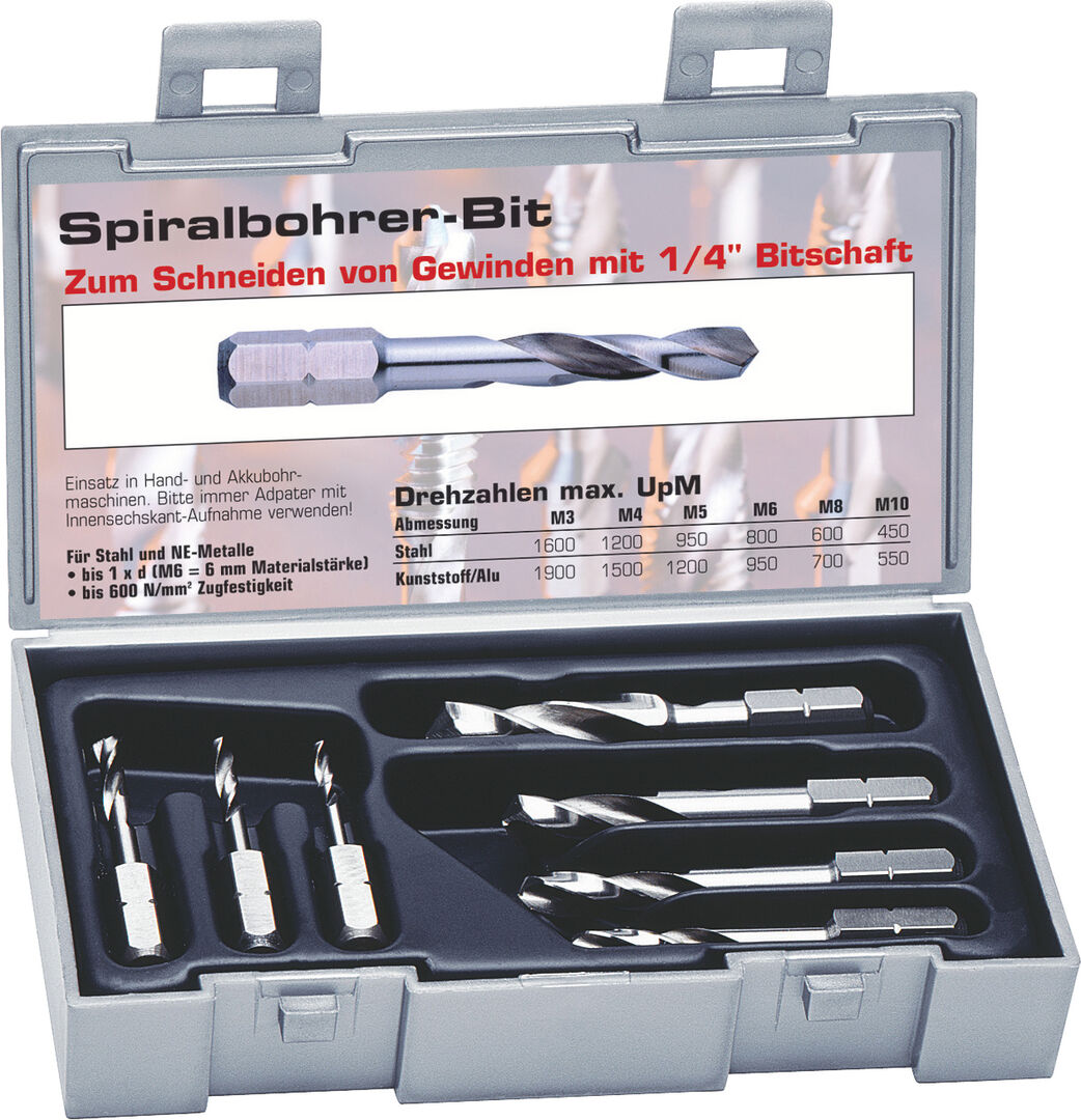 FORMAT Spiralbohrer Bit HSS geschliffen Set 7-teilig 2-8mm