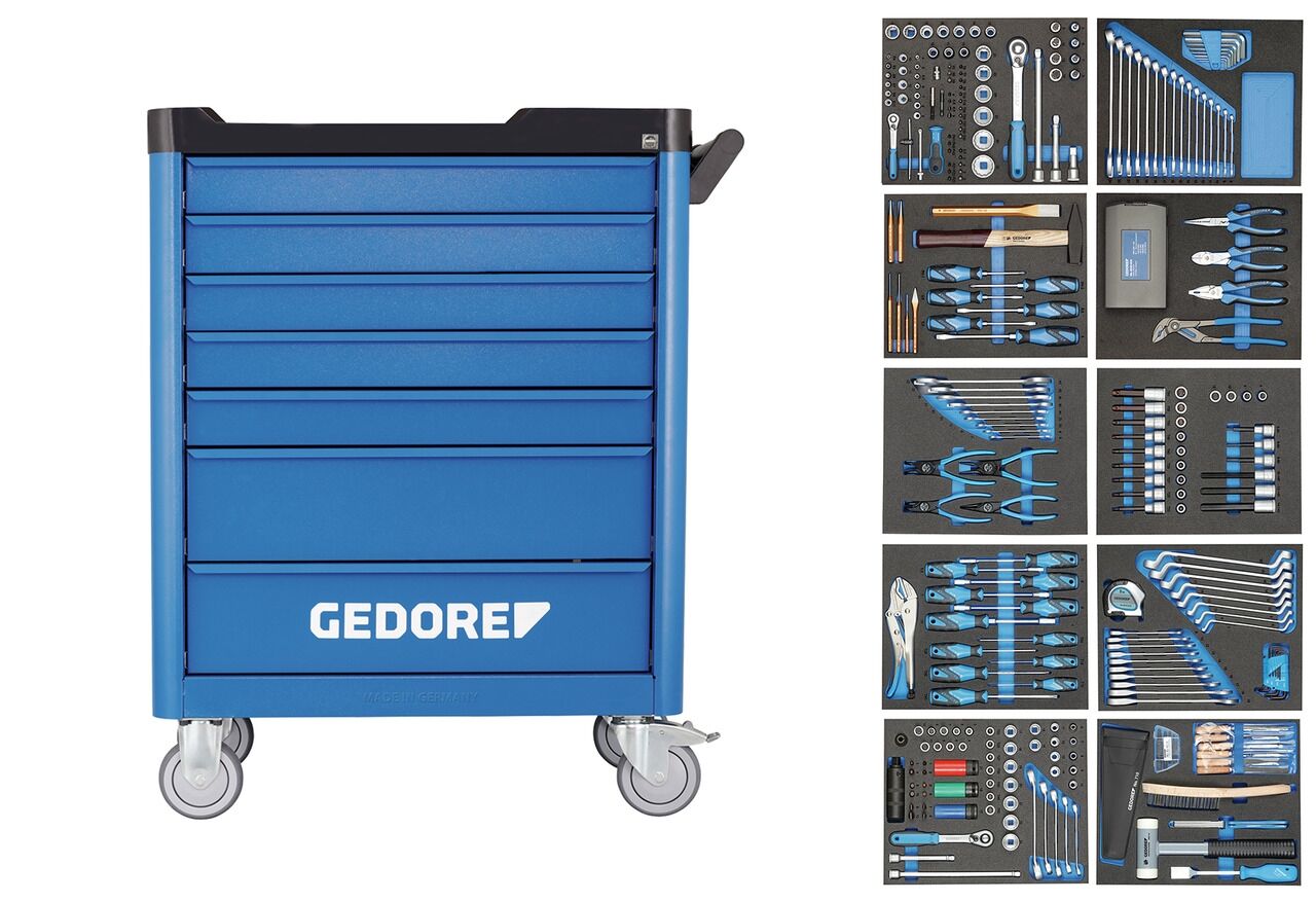GEDORE Werkzeugwagen mit Sortiment WSL-L-TS-308 2980347