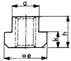 AMF Muttern-Rohling T-Nuten 12mm DIN508R