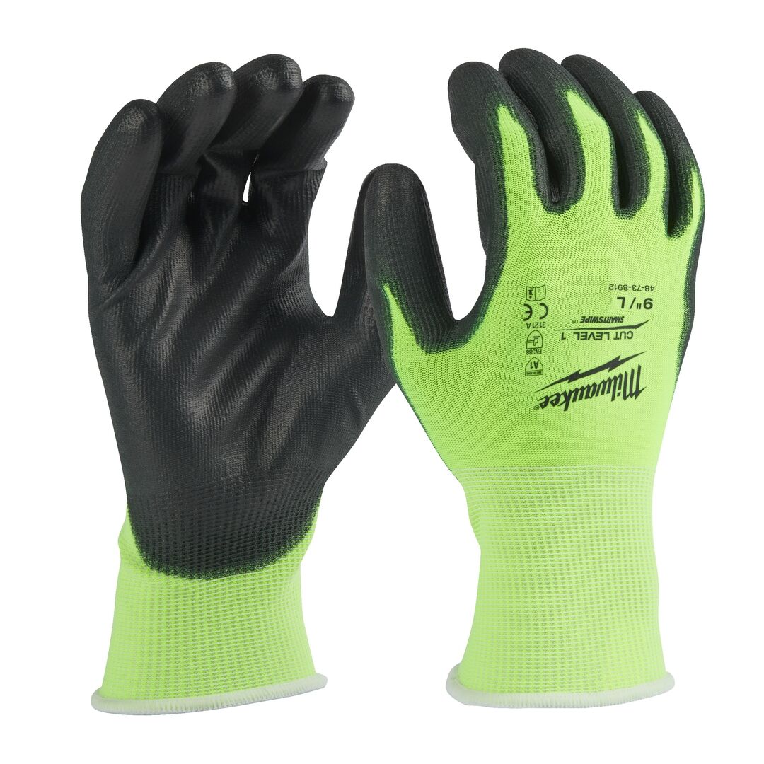 MILWAUKEE Schnittschutzhandschuhe Hi-Vis Klasse 1/A Gr. 9 L